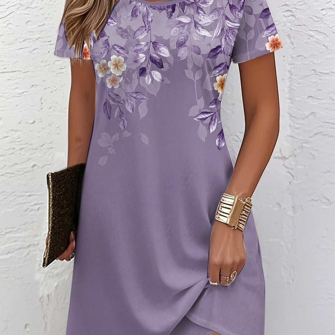 Marjorie | Elegancka Kwiatowa Sukienka A-Linie