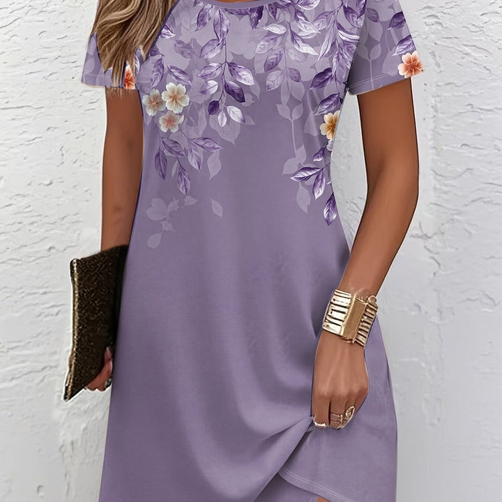 Marjorie | Elegancka Kwiatowa Sukienka A-Linie