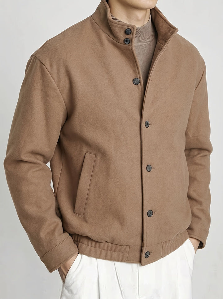 Everett Blake | Elegancka kurtka bomber z guzikami z przodu