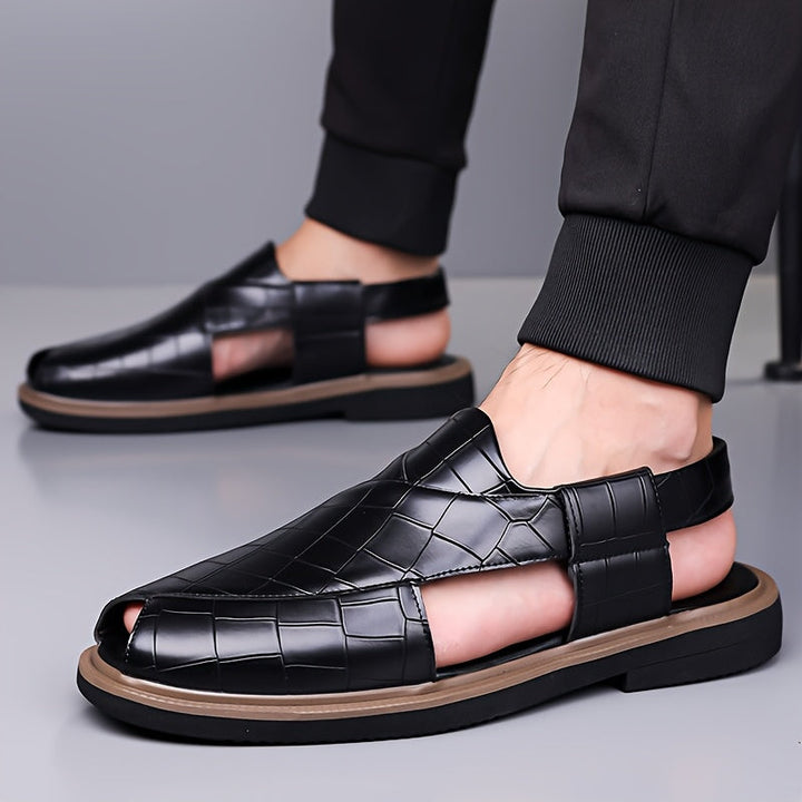 Malcolm | Sandały Wygodne w Stylu Woven