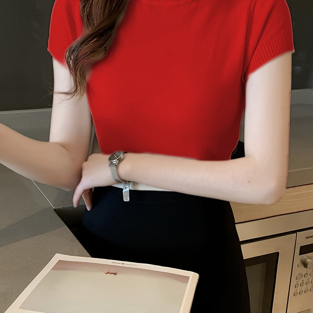 Della | Wyrafinowany Top z Mock-Neck