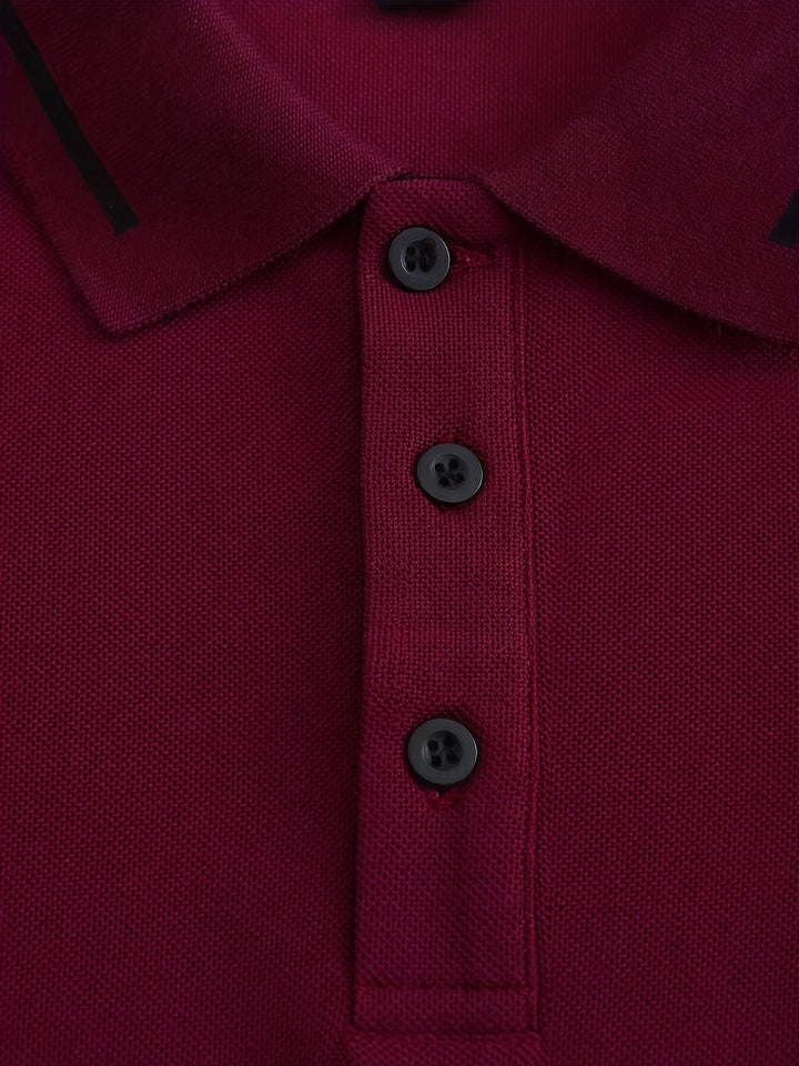 Dalton | Elegancka Koszula Polo z Długim Rękawem