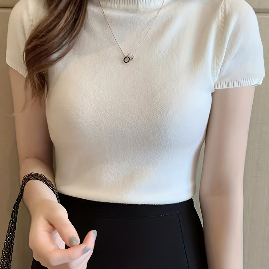 Della | Wyrafinowany Top z Mock-Neck