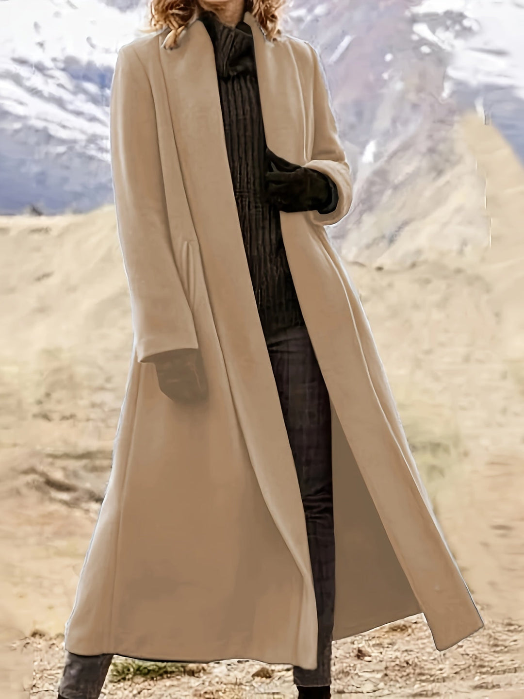 Cordelia | Elegancki Długi Płaszcz
