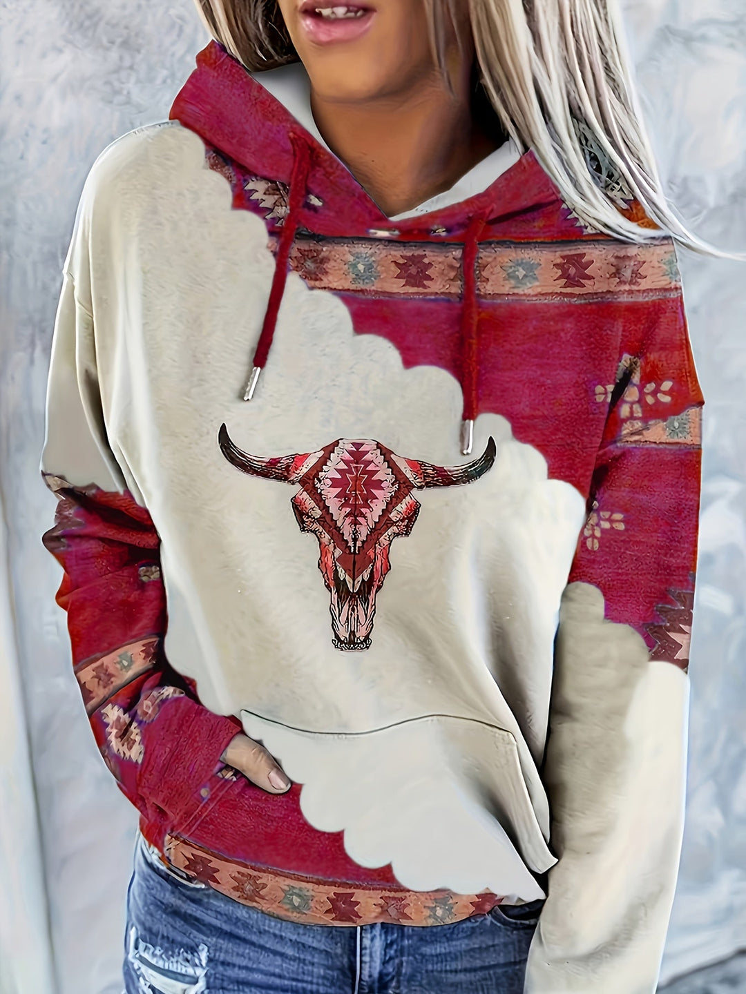 Tamsin | Bluza z kapturem inspirowana stylem zachodnim