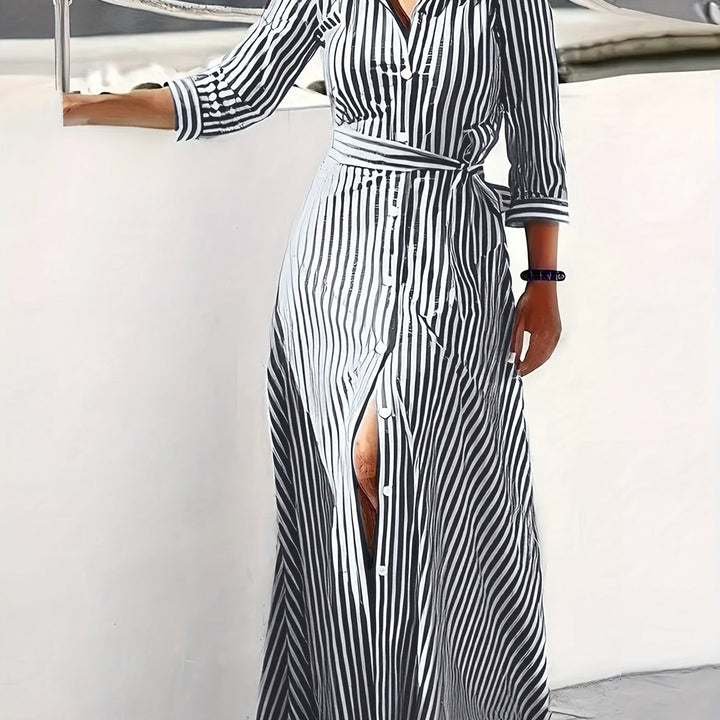 Meredith | Sukienka maxi z paskiem