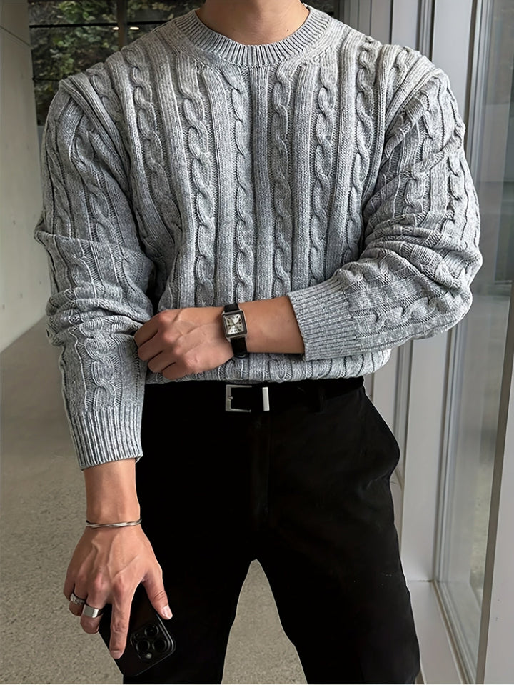 Preston | Sweter z skręconym splotem