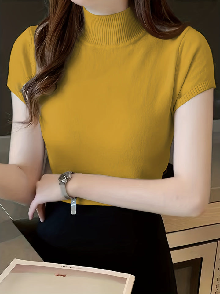 Della | Wyrafinowany Top z Mock-Neck