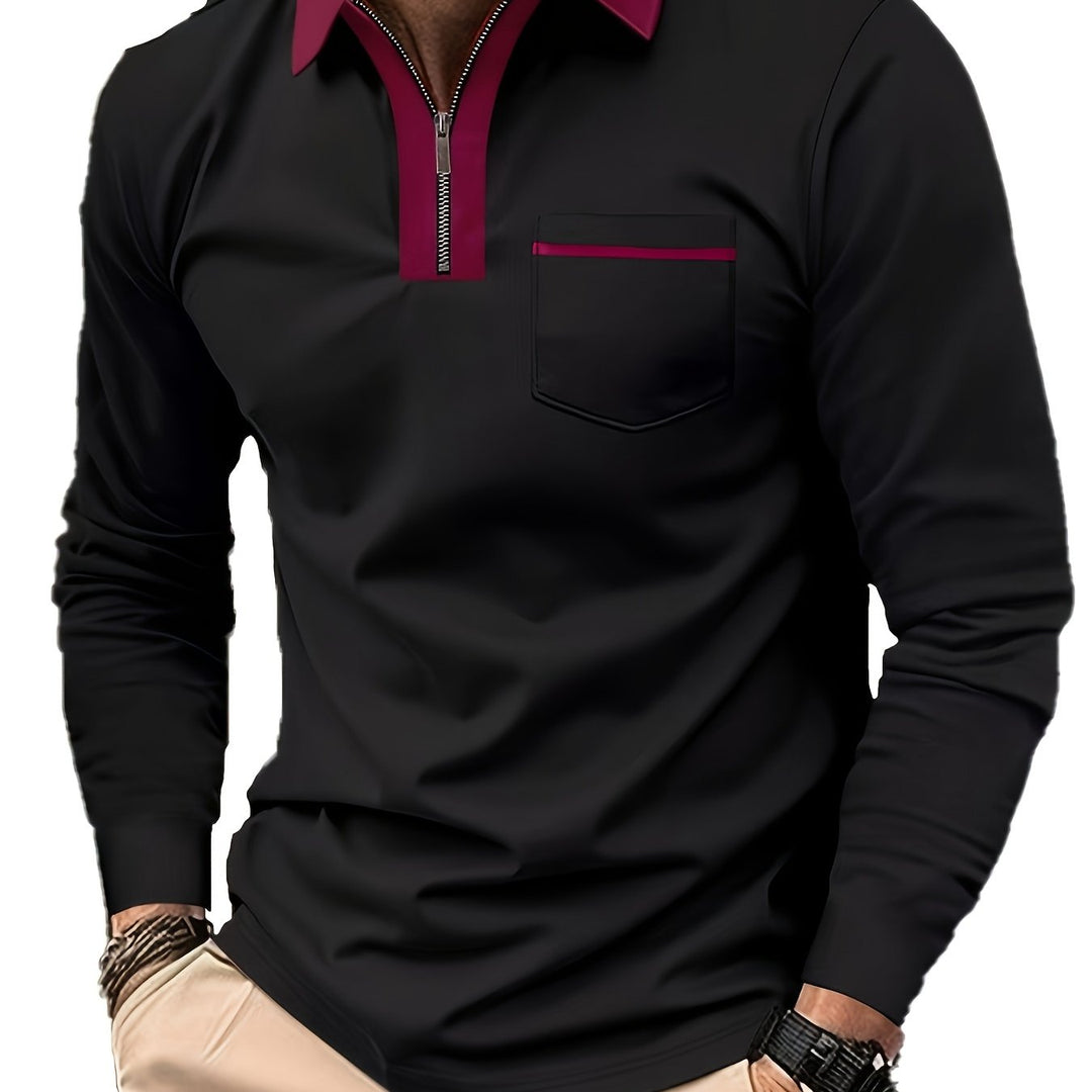 Curtis | Elegancka koszulka polo z zamkiem przy kołnierzu