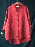 Eliza | Casual Ruffle V-Neck Blouse