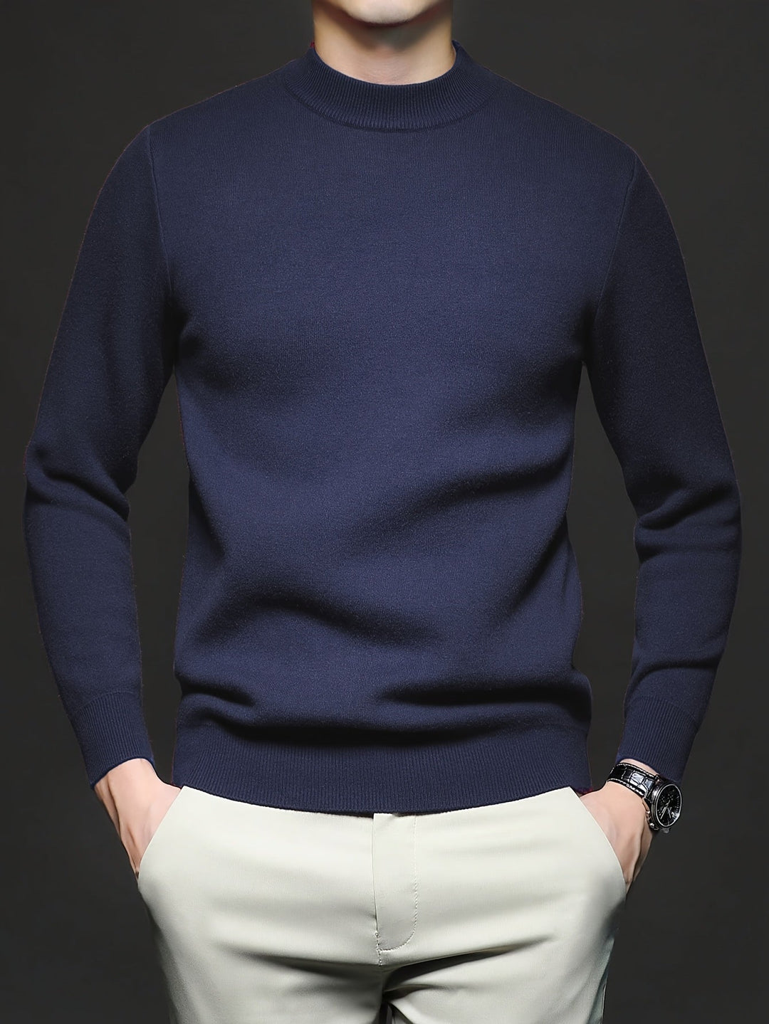 Everett | Elegancki Sweter z Wysokim Kołnierzem
