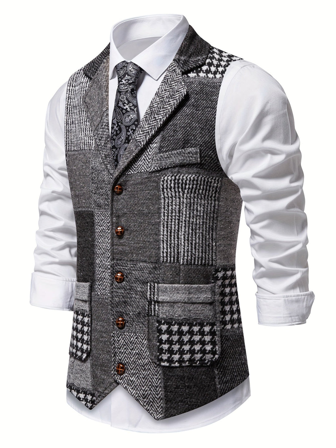 Tobias | Kamizelka w stylu patchwork