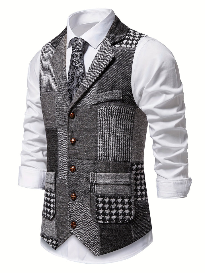 Tobias | Kamizelka w stylu patchwork
