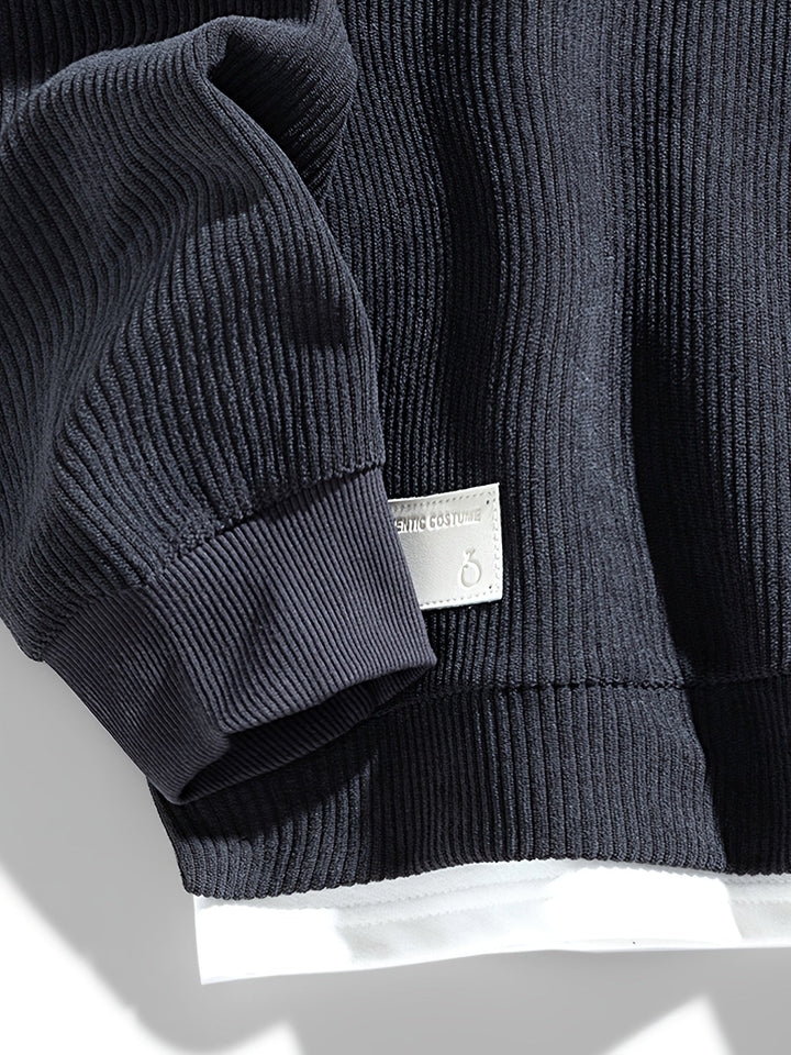 Harvey | Warstwowy Sweter z Okrągłym Dekoltem