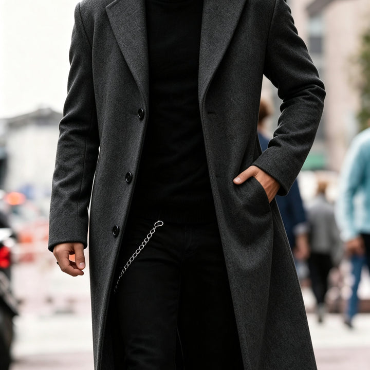 Chandler | Elegancki Długi Trencz