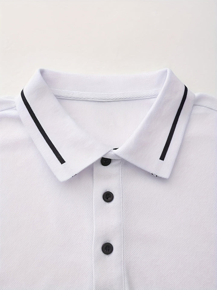 Dalton | Elegancka Koszula Polo z Długim Rękawem
