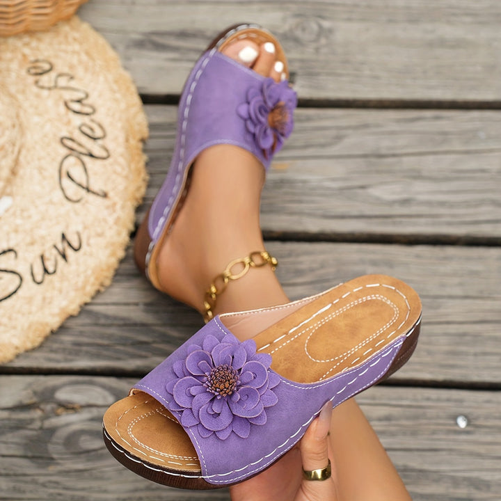 Melanie | Kwiatowe Wedge Sandals