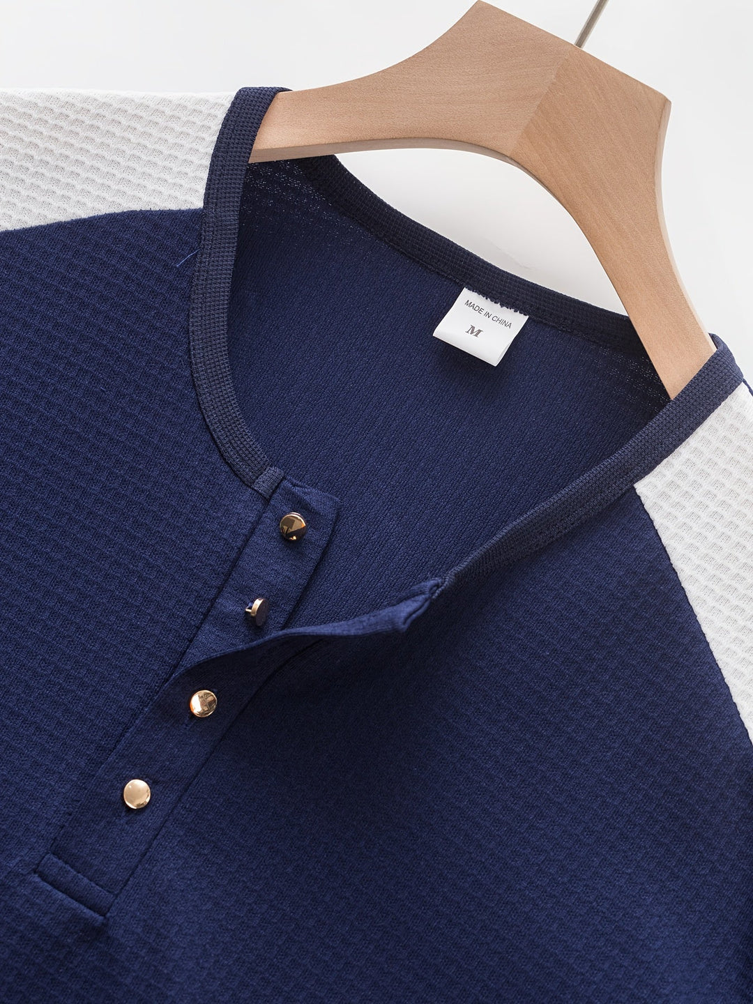 Curtis | Teksturowany longsleeve Henley