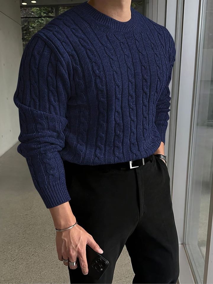 Preston | Sweter z skręconym splotem
