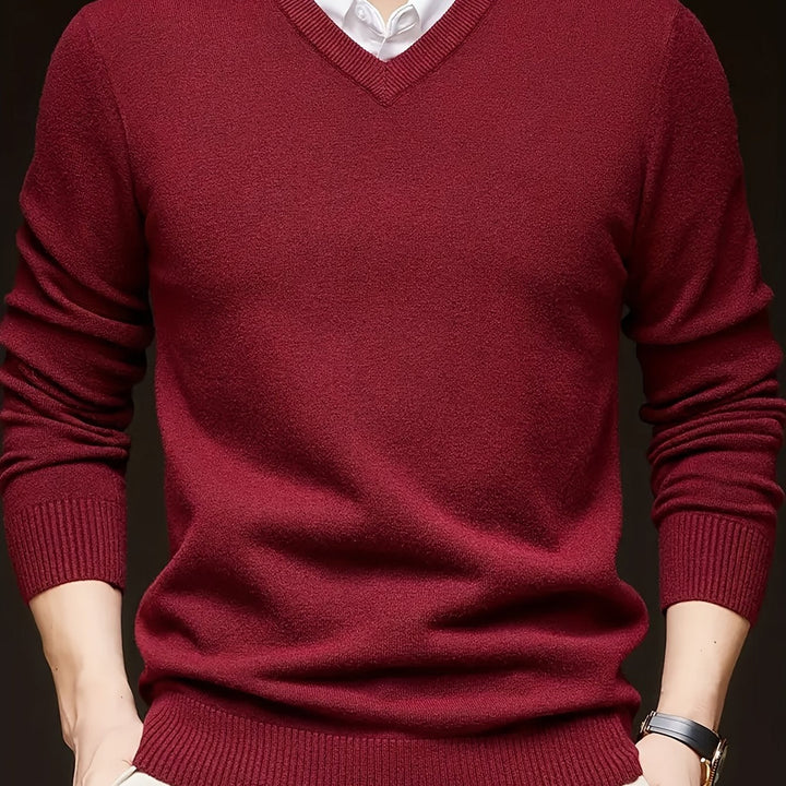 Hugh | Elegancki sweter w serek