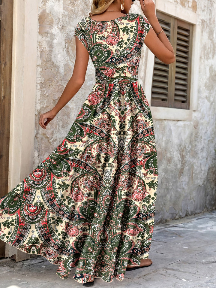 Roberta | Boho Sukienka Maxi w Wzór Paisley