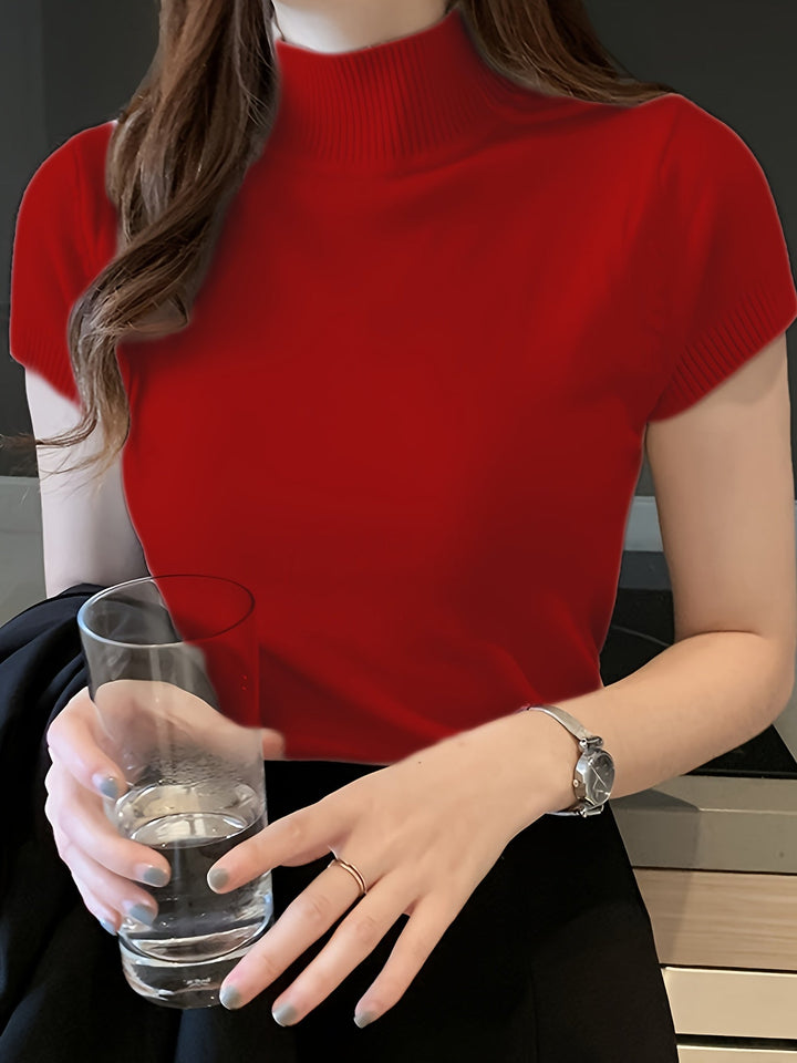 Della | Wyrafinowany Top z Mock-Neck