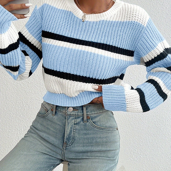 Wren | Sweter w paski z kolorowymi blokami