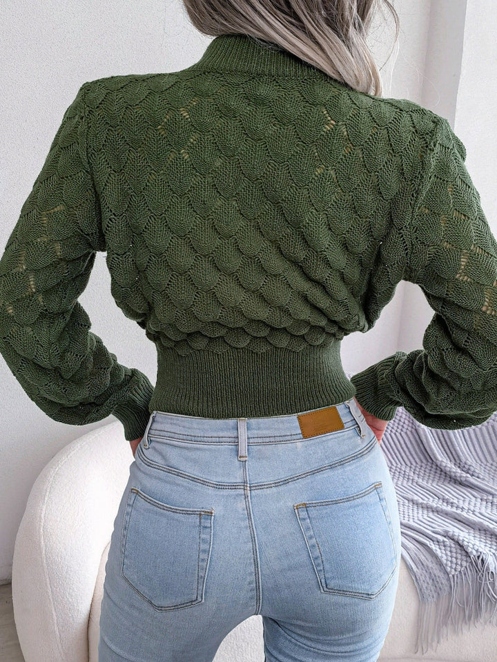 Melanie | Teksturowany Krótki Sweter