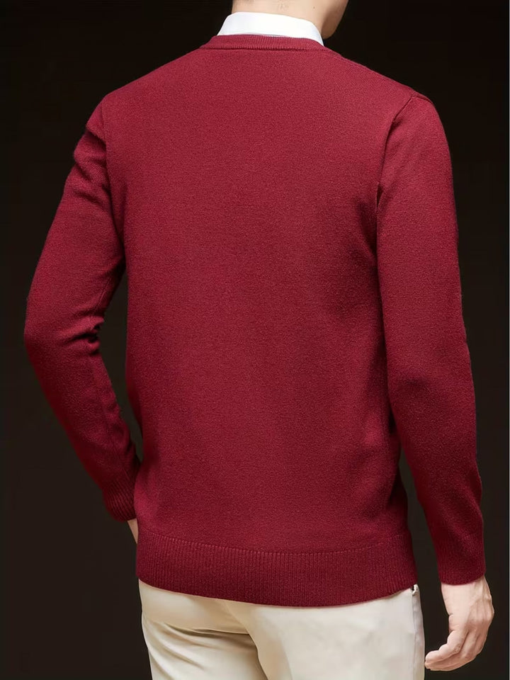 Ellis | Elegancki Sweter z Dekoltem w Serek