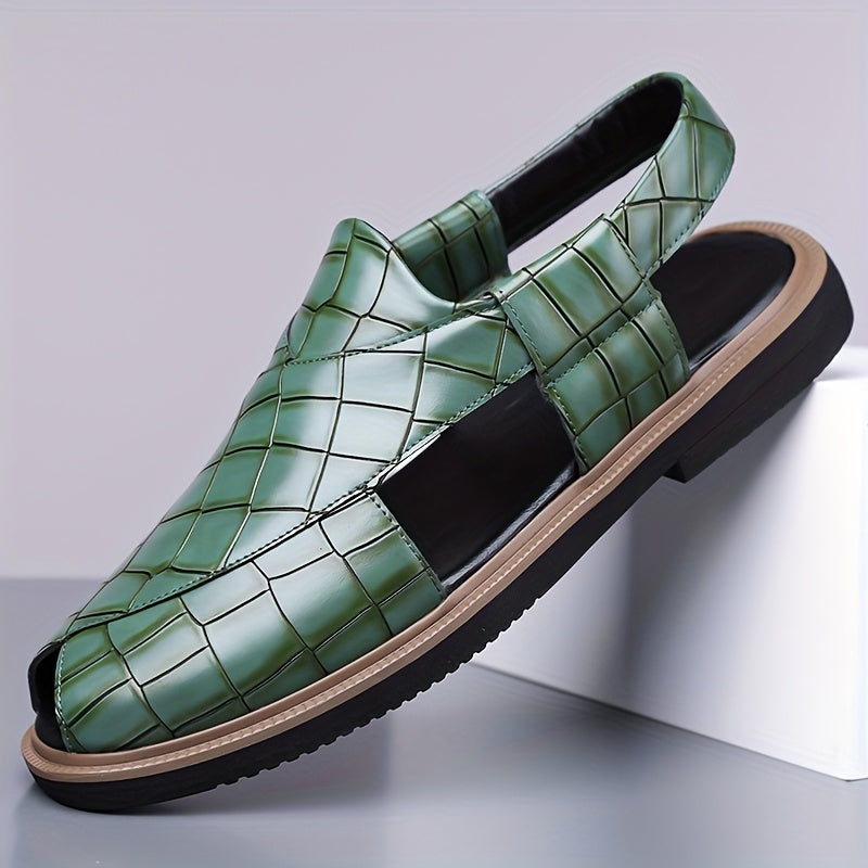 Malcolm | Sandały Wygodne w Stylu Woven