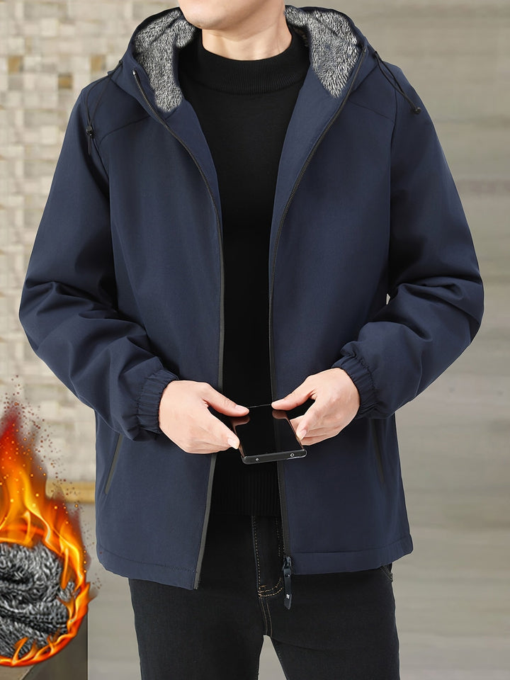 Victor | Przytulna Kurtka z Kapturem z Fleece