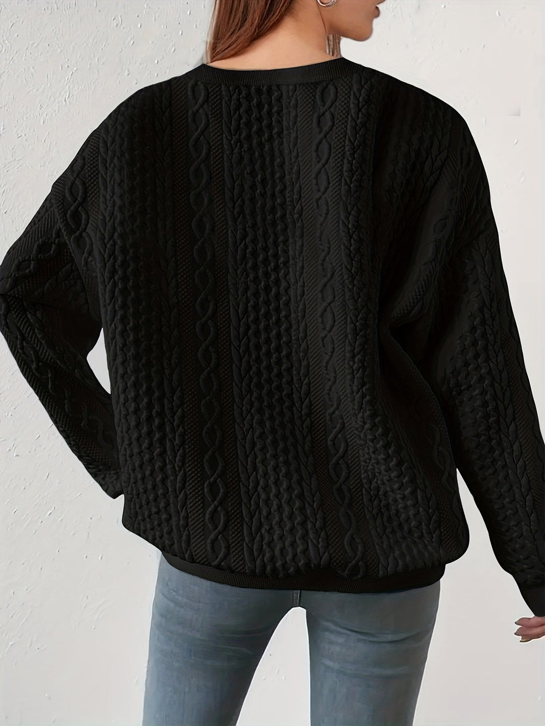 Joyce | Sweter z teksturowanym splotem