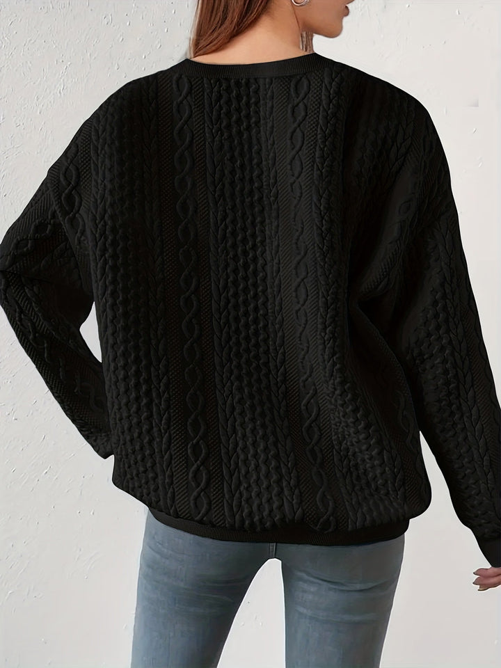 Joyce | Sweter z teksturowanym splotem