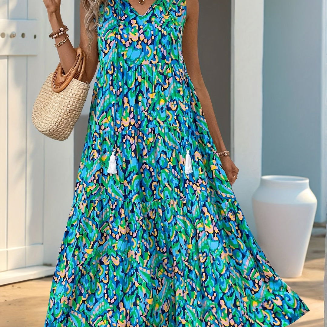 Delia | Luźna Boho Maxi Sukienka