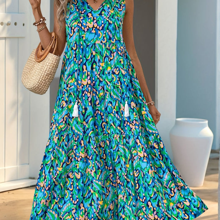 Delia | Luźna Boho Maxi Sukienka