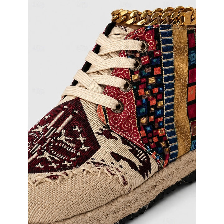 Talia | Boho Wzorzyste Sneakersy Wysokie
