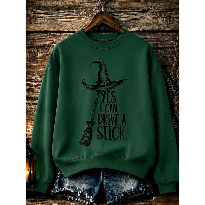 Quinn | Halloweenowa Bluza z Grafiką Czarownicy