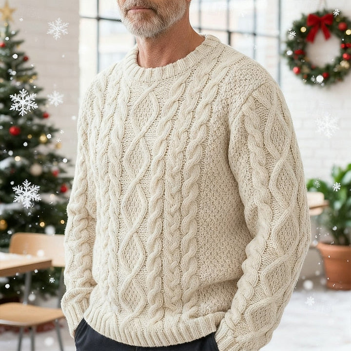 Ellis | Sweter z dzianiny w sploty