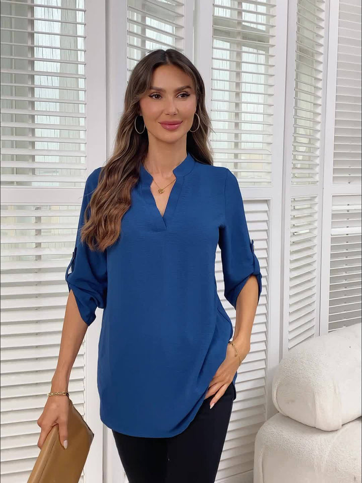 Corinne | Elegancka Bluzka z Dekoltem w Serek