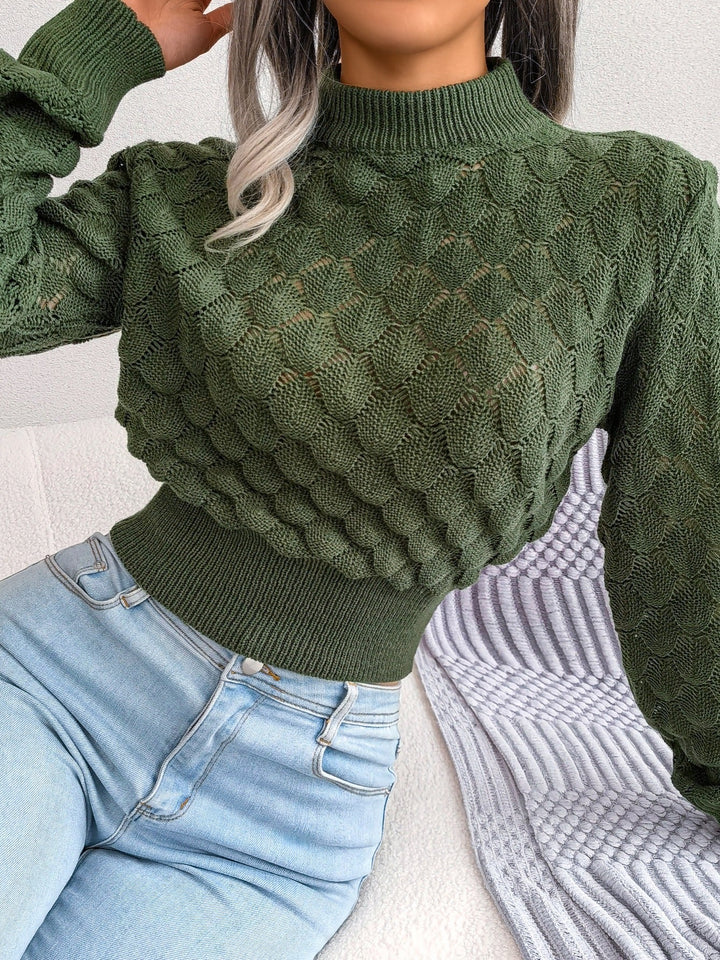 Melanie | Teksturowany Krótki Sweter