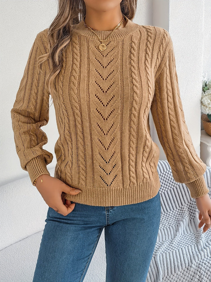 Blythe | Sweter z Warkoczowym Wzorem