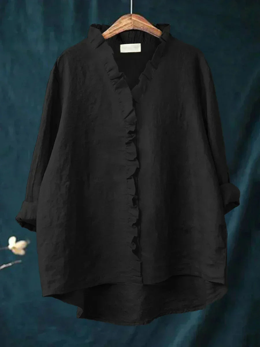 Eliza | Casual Ruffle V-Neck Blouse