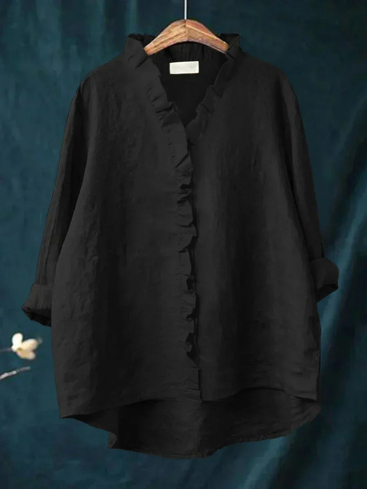 Eliza | Casual Ruffle V-Neck Blouse