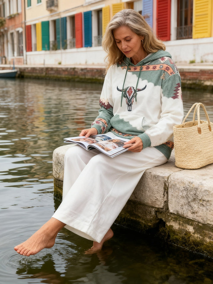 Tamsin | Bluza z kapturem inspirowana stylem zachodnim