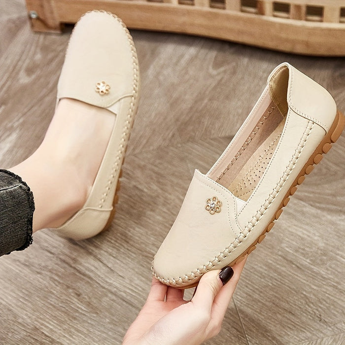 Damskie Mokasyny Slip-On z Miękką Podeszwą i Zdobieniem