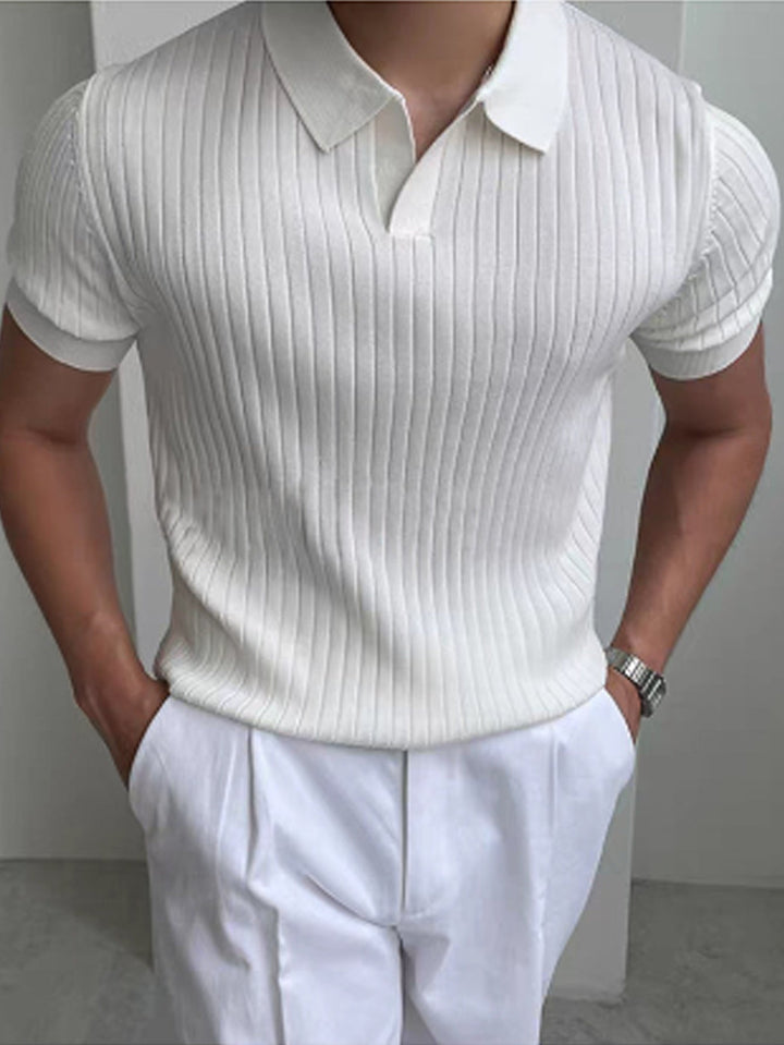 Cameron | Elegancka Polo z Teksturą