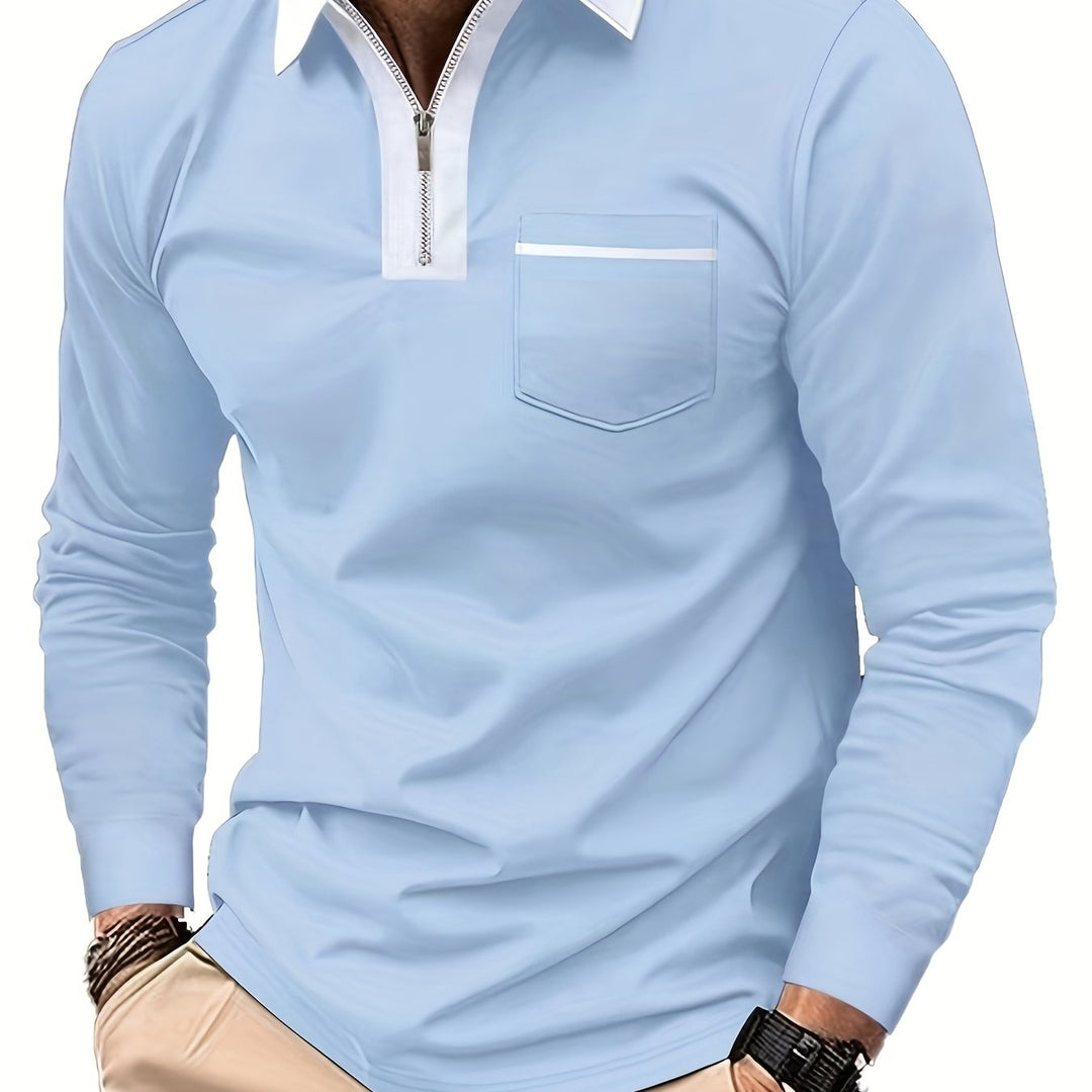 Curtis | Elegancka koszulka polo z zamkiem przy kołnierzu