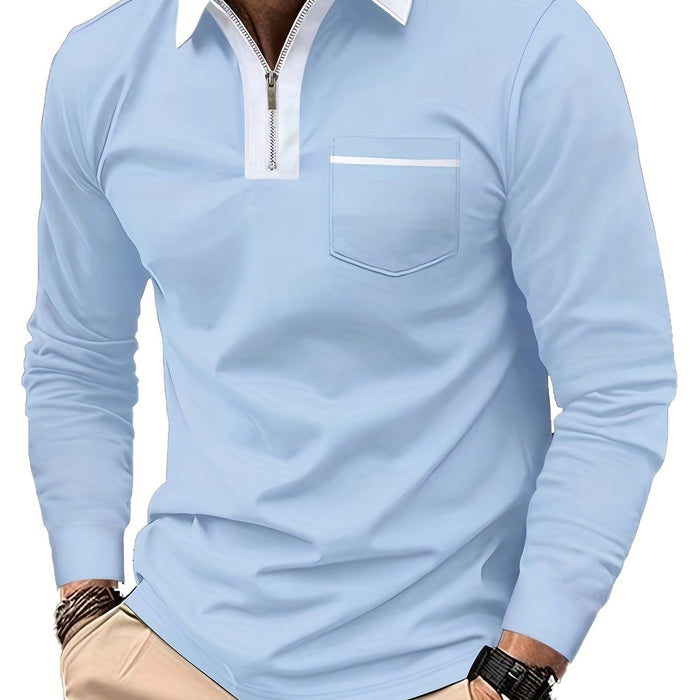 Curtis | Elegancka koszulka polo z zamkiem przy kołnierzu