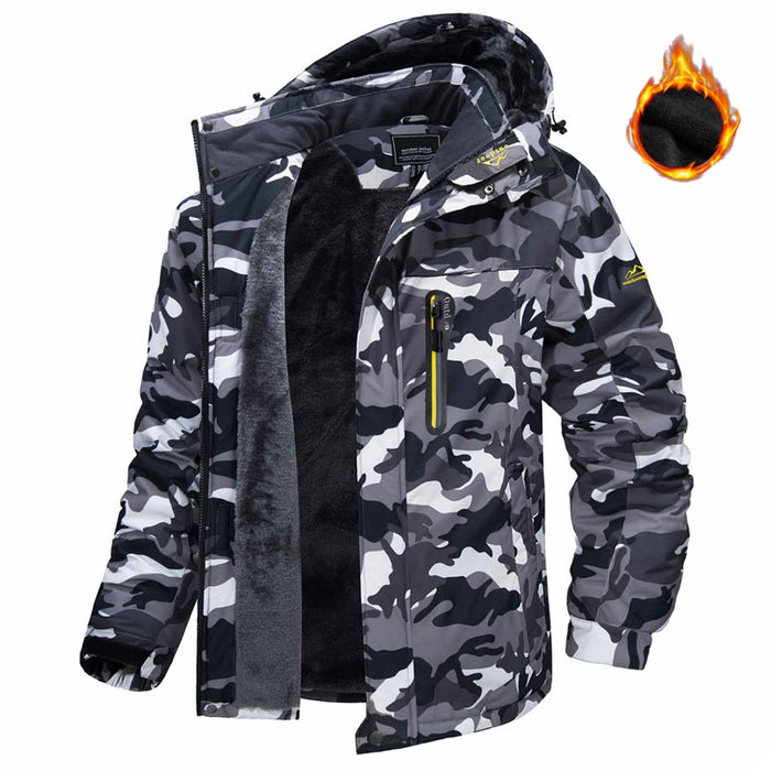 Filip | Parka zimowa z kapturem i polarem, wiatroszczelna, do 7XL