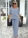 Caroline | Elegancki zestaw z szerokimi rękawami i spodniami